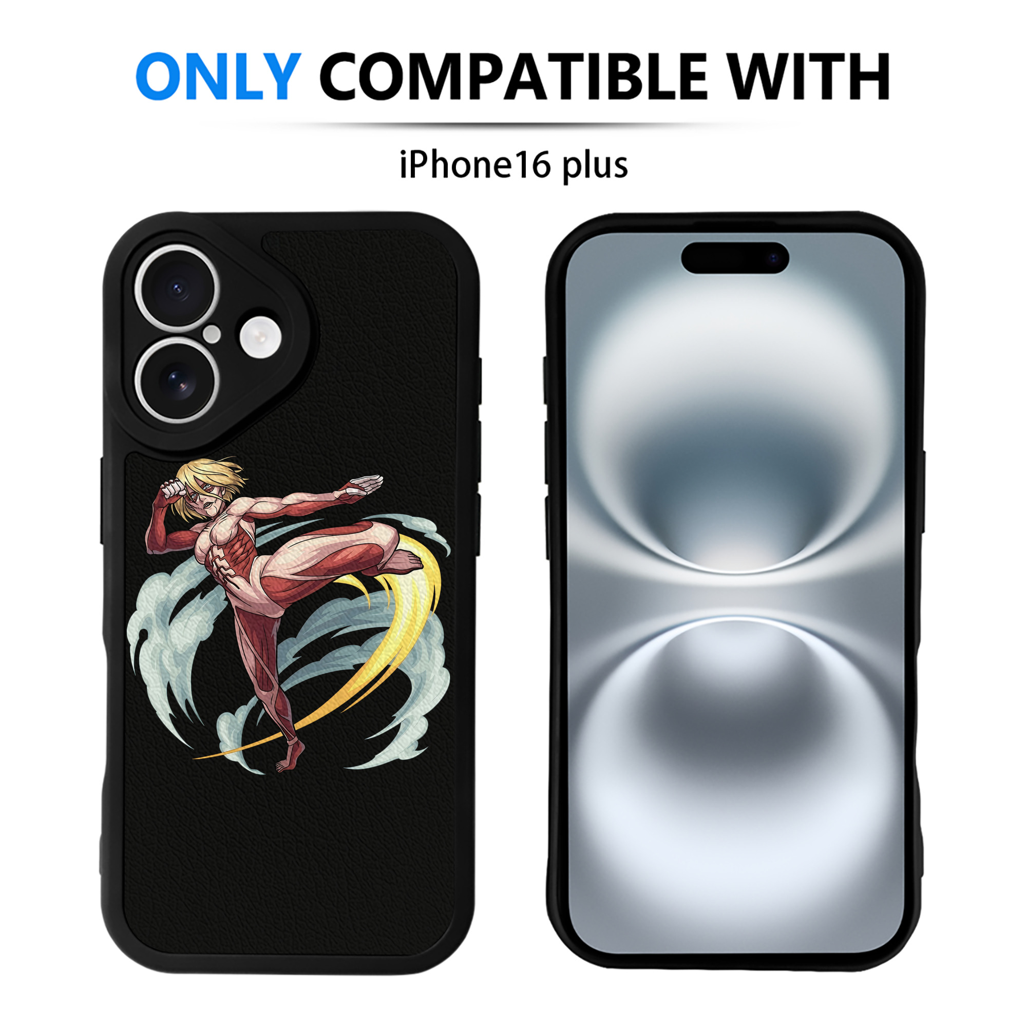（画像用） 進撃の巨人 Attack on Titan 【iPhone 16シリーズ対応】シリコンスマホケース（レザー調） 材質：シリコン